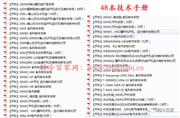 「1300套」开利、大金、特灵几十个品牌中央空调技术手册+维修培训