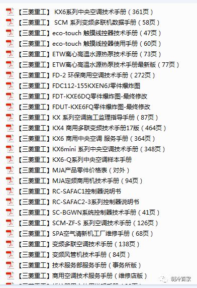「1300套」开利、大金、特灵几十个品牌中央空调技术手册+维修培训